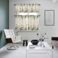 thumbnail image 4 of Flowers Eucalyptus Kitchen Curtains Sets for Windows 36 Inch Length, Vintage Country Botanical Floral Leaves Rod Pocket Window Treatments Tier Curtains and Valances Set for Bedroom/Bathroom, 4 of 8