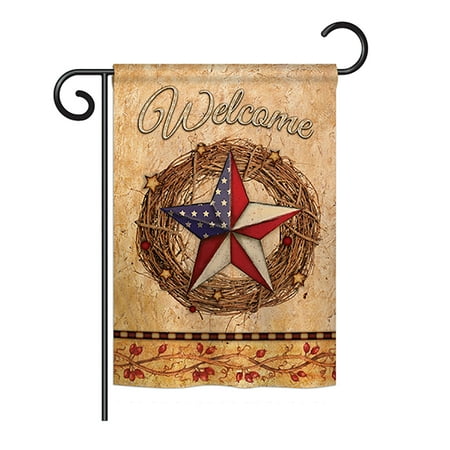 Ornament Collection - Welcome American Pride Reef Americana - Everyday Patriotic Impressions Decorative Vertical Garden Flag 13