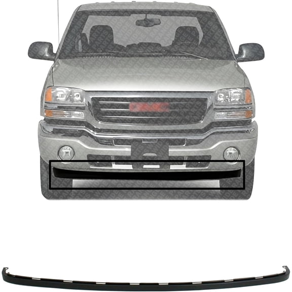 Front Bumper Lower Valance Air Deflector Extension Textured Plastic Direct Replacement Compatible With 2003-2006 GMC Sierra 1500 2500HD 3500 GM1092201 10386200