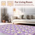 thumbnail image 2 of ODIKA 4x6 Machine Washable Non-Slip Area Rug, Floral High Traffic Rug, Purple, 36283, 2 of 7