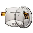 thumbnail image 1 of Glass Saucepan With Lid Microwave Heating Cookware For Milk For Pasta, 1 of 5