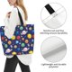 thumbnail image 3 of Balery Space Planet Bolsa Tote Estilo Estético con Cremalleras, Bolsa de Hombro, Bolsa de Compras Grande y Plegable, 3 of 8