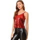 thumbnail image 1 of INSPIRE CHIC Camisola Brillante Con Lentejuelas Del Día De San Patricio Para Mujer Club Party Sparkle Cami Top Rojo L, 1 of 6