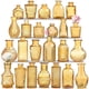 thumbnail image 1 of Set de jarrones de cristal KOIUEYW Amber Gold Vintage 24 piezas, 1 of 7