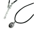 thumbnail image 2 of Green Lantern Blackest Night Black Lantern Logo Antiqued Oval Charm Pendant with Black Satin Cord, 2 of 5
