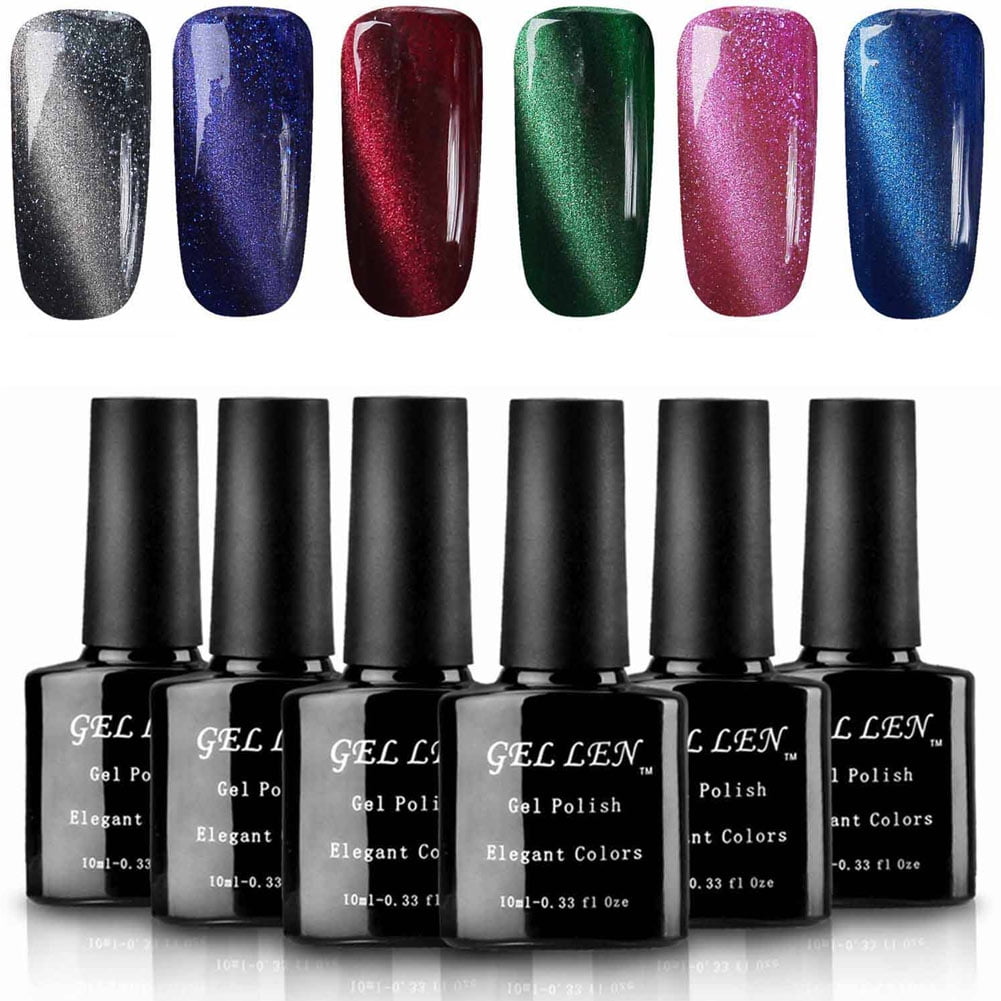 Gellen Gel Nail Polish Kit, Cat Eye Gel Polish, Magnetic Gel Nail ...