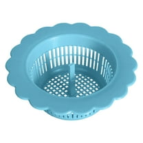 Portable Sink Filter Cover Floor Drain Blue, Plastic Kitchen Drain Strainer Center of Filter Basket Carried By Hand Anti Clogging Basket Strainer for Kitchen, 1 Sink Filter Cover Floor Drain