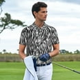 thumbnail image 3 of Balery Zebra Camisa Polo de Hombre con Estampado, de Manga Corta y Tejido Medio, Camisa Tipo Golf Polo-3X-Large, 3 of 6