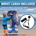 thumbnail image 5 of Wham-O 33" Fiber Clad Cover Body Boards with EPS Core Wrist Leash - Blue, 5 of 7