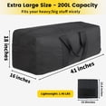 thumbnail image 2 of Bolsa de viaje Vorspack extra grande de 200 litros para viajes y acampadas, color negro, 2 of 7