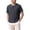 Black, variant on Mens Short Sleeve Henley Shirts Vintage Bohemia Embroidery Blouses Lightweight Breathable Summer Casual Outdoor Travel Tops