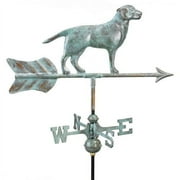 Labrador Retriever Cottage Weathervane - Blue Verde Copper w/Roof Mount by Good
