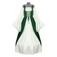 thumbnail image 2 of YABCSAZ Vintage Embroidered Renaissance Gothic Dress for Women , Plus Size Medieval Dress, Renaissance Princess Costume Lace Cocktail Dresses Masquerade Gown Prom Dress Floor Length Dress Maxi Dress, 2 of 3