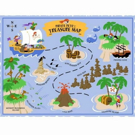 Elephants on the Wall 5-1312 Pirate Pete s Treasure Map- Large - Paint It Yourself