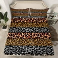 thumbnail image 2 of Manfei Leopard Cheetah Print Queen Sheet Sets, Modern Fashion Flat Sheet, Teens Kids Adult Queen Fitted Sheet, Microfiber Bedroom Decor, 4 Pieces, 2 of 7
