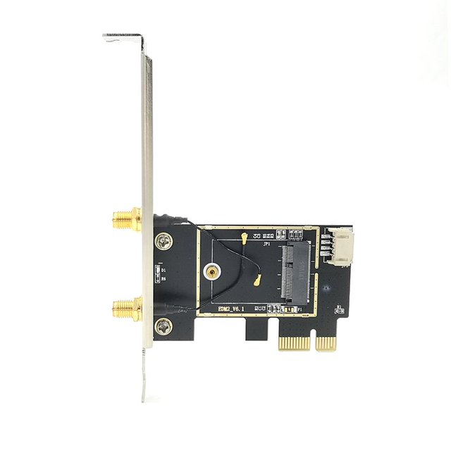 Tarjeta Elevadora Pci-E Adaptador De Tarjeta De Red Universal M2 A Tarjeta Pci-E Adaptador De Tarjeta De Red Wifi Portátil Con Tecnología Sma Para Tarjeta De Red Cateissary EL011965-00