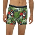 thumbnail image 2 of Men'S Boxer Briefs, Cute Parrot Monstera Flower Soft And Breathable Mens Underwear Boxer Briefs With Widen Waist, 2 of 2