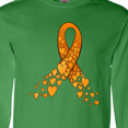 thumbnail image 4 of Inktastic Leukemia Awareness with Orange Ribbon Made of Hearts Long Sleeve T-Shirt, 4 of 5
