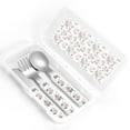 thumbnail image 4 of Honeii Rose Flowers Print Children's Knife, Fork And Spoon Set,Reusable Utensils Set with Case,Travel Cutlery Set,for Kids Adults Camping, 4 of 8