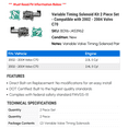 thumbnail image 2 of Variable Timing Solenoid Kit 2 Piece Set - Compatible with 2002 - 2004 Volvo C70 2003, 2 of 2
