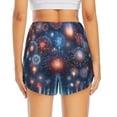 thumbnail image 4 of Uemuo Fireworks1 Pattern Women's Athletic Shorts High Waisted Running Shorts with Liner Pockets Gym Elastic Workout Shorts-Medium, 4 of 9