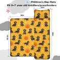thumbnail image 5 of Dachshund Dog Paw Print Yellow Pattern Teens Toddler Nap Mat with Pillow, Sleeping Mat Bag for Preschool Daycare 60"x20", 5 of 6