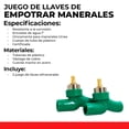 thumbnail image 3 of Par de llaves para regadera URREA Empotrar Sin manerales 1', 3 of 7