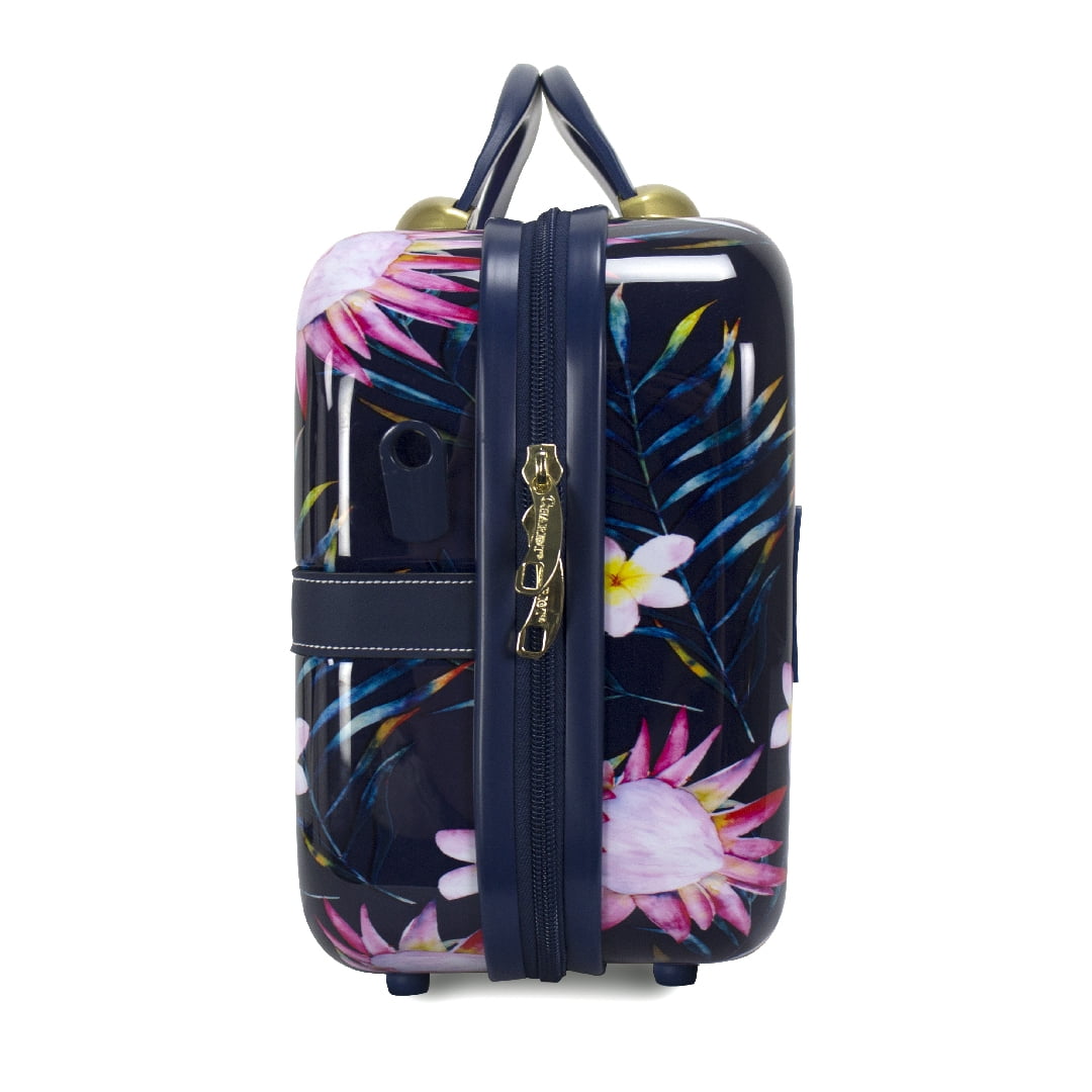 World Traveler Chariot Vintage Trunk Style Cosmetic Case - Parrot