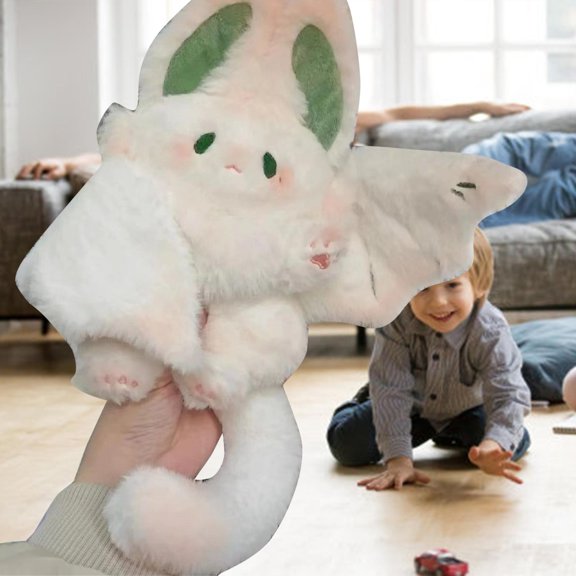 Easter Pillow Bats,Plush Bunny Doll Toys,Flying Big Rabbit Plush for Kids,Holiday Decor for Easter and Spring