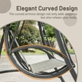 thumbnail image 3 of Gzxs 2-Seat Outdoor Swing Chair, Steel Frame with Adjustable Canopy, Patio Swing Glider for Garden, Deck, Porch, Backyard, 700LBS Load, Dark Brown, 3 of 6