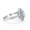 thumbnail image 2 of Art Deco Marquise Wedding Ring Simulated Aquamarine CZ 925 Sterling Silver Size 10, 2 of 5