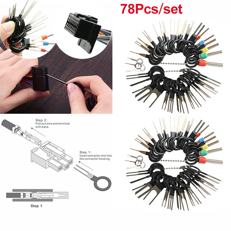21 Pcs Auto Terminals Removal Tool Set Car Electrical Wiring Crimp Pin Kit US 