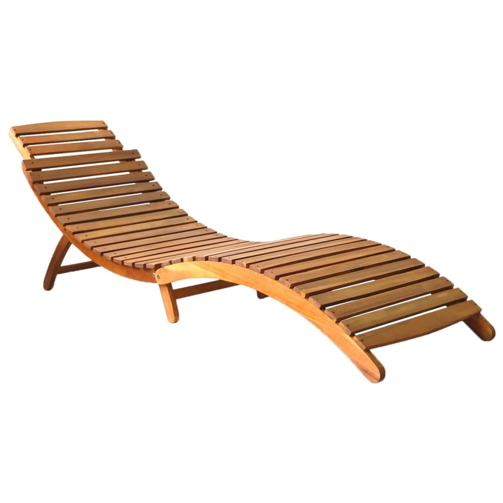 Solid Wood Chaise Lounge with Table, Outdoor Lounge Chair for Patio Yard Solid Wood Chaise Lounge with Table, Outdoor Lounge Chair for Patio Yard