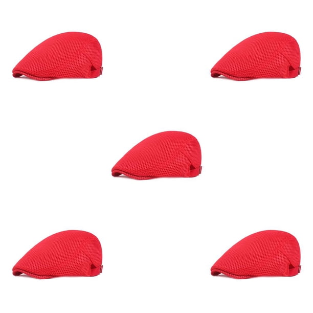 Qarigey Malla Newsboy Gorras Boina Sombreros Verano Gorras Transpirable Multifunción Protección solar Accesorios para el cabello Sólido Type2 NO2