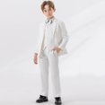 thumbnail image 4 of WEAIXIMIUNG Boys Clothes Size 8 Boys Business Suits Coat 4 Piece Outfit Tuxedo Set For Kids Formal Suit For Boys With Vest Pants Bowtie Set Slim 170, 4 of 7