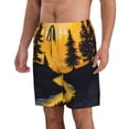 thumbnail image 2 of Balery Sunset River Pine Trees Traje de Baño Estilo Hawaiano para Hombre, Shorts de Secado Rápido con Bolsillos-X-Large, 2 of 6
