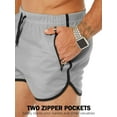 thumbnail image 3 of YATELLE Men's Running Shorts 3" Quick Dry Lighweight Gym Workout Shorts with Zipper Pockets Athletic Jogging Shorts, 3 of 4