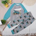 thumbnail image 2 of Gibobby Toddler Baby Boy Fall Winter Clothes 0-24Months 2t 3t 4t Color Block Long Sleeve Sweatshirt Tops Joggers Pants Outfit Sets(3-4 Years,Sky Blue), 2 of 9