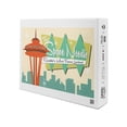 thumbnail image 1 of Space Needle, Mid Century Modern, Skyline and Sign (19x27 inches, Premium 500 Piece Jigsaw Puzzle for Adults and Family, Made in USA), 1 of 4