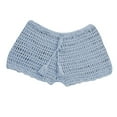 thumbnail image 2 of Swim Shorts For Women Lace Tummy Control High Cut Bathing Suit Comfortable Ruched Scrunch Swimsuit Bottom Light Blue L, 2 of 8