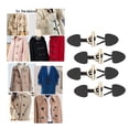thumbnail image 5 of 8Pcs PU Leather Sew on Toggle Closure with Button for Jackets Coats and Black, 5 of 8