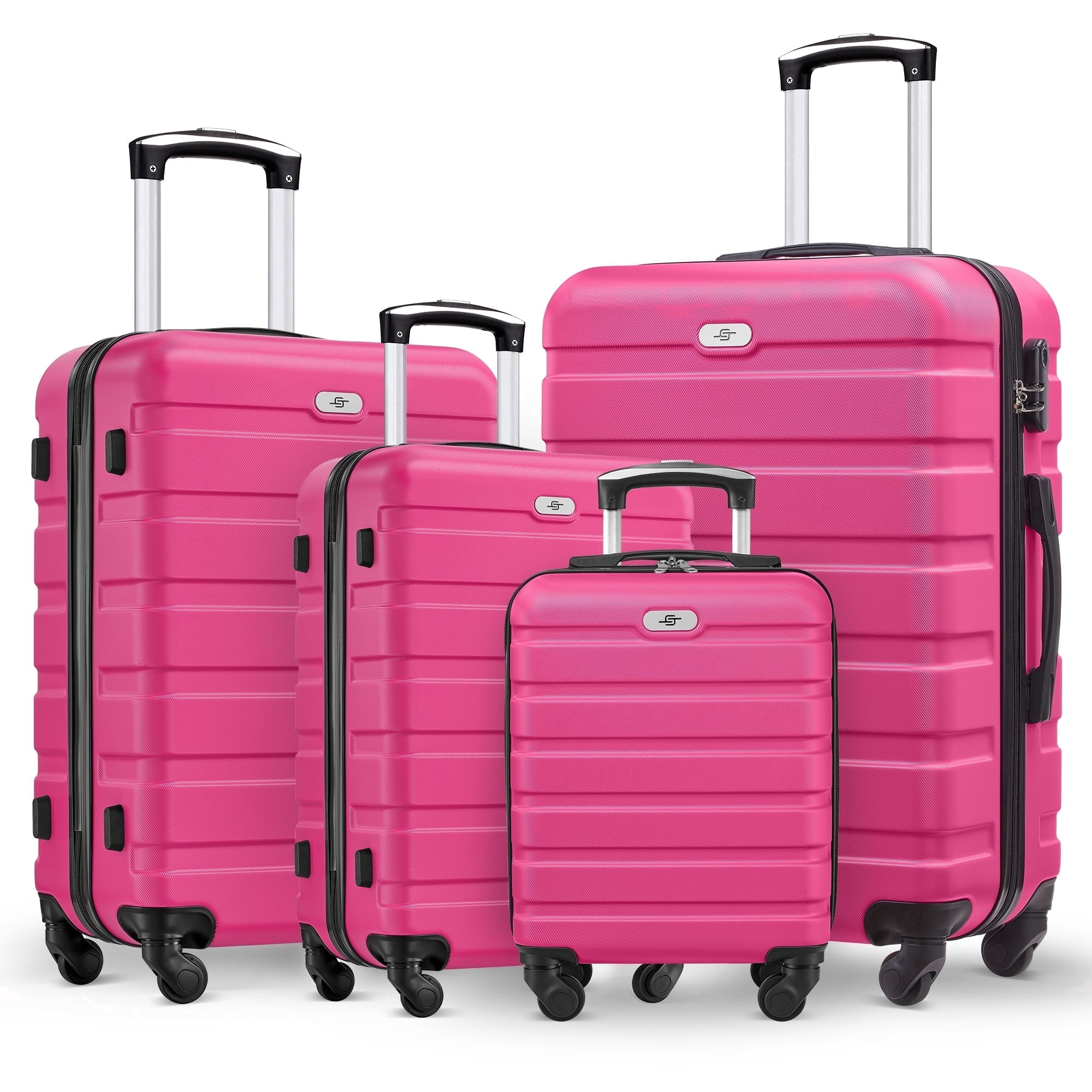 Famistar 4-Pc. Hardshell Luggage Set, TSA Lock, 360° Wheels, 14