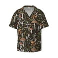 thumbnail image 3 of Goofa Mushroom Garnish Printed Men's Casual Short-sleeved Shirt,Lightweight Breathable Button-down,Summer Casual men's top,Versatile Fashion shirt-X-Large, 3 of 7