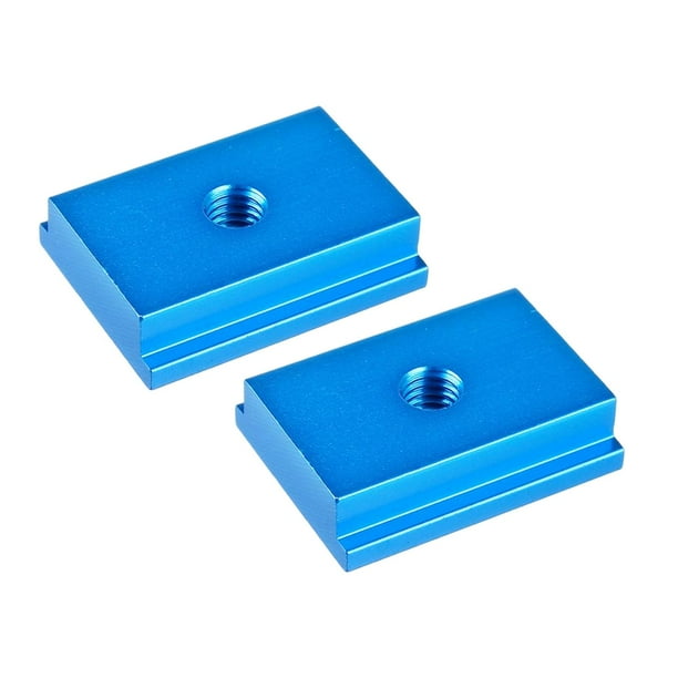 2 piezas de plantilla de tuerca de ranura, tornillo, deslizador de riel de aleación de aluminio práctico y duradero para M6 Azul