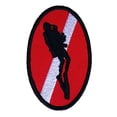 thumbnail image 4 of 4x de Bandera de Buceo Bordados Sunnimix Parche de bandera de buceo rojo blanco negro, 4 of 6