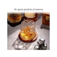 thumbnail image 4 of 2Pz Vaso Giratorio De Vidrio Con Base De Madera Para Whisky Y Cocteles, 4 of 9
