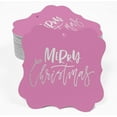 thumbnail image 2 of Inkdotpot Merry Christmas Bottle Tag Real Silver Foil Favor Bracket Shape Hang Tags Pack Of 100, 2 of 7