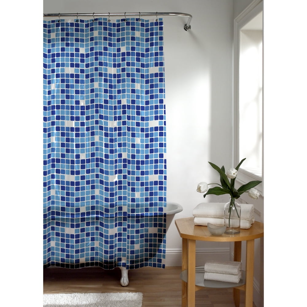 Maytex Tiles PEVA Vinyl Shower Curtain