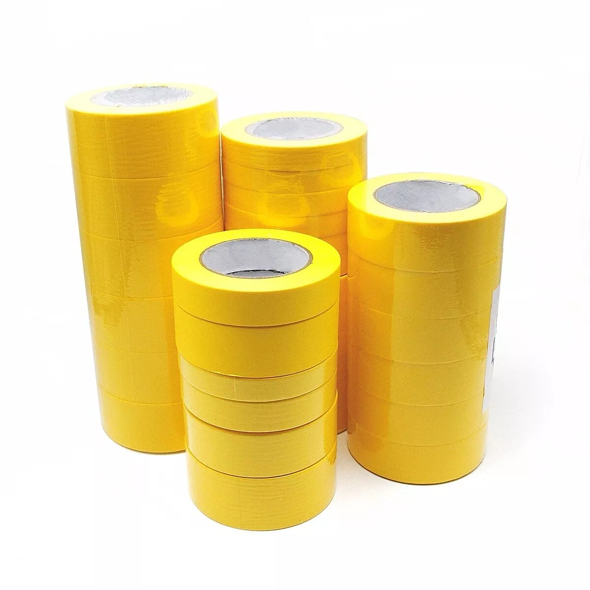 Yellow Masking Tape, 1-1/2" Inch x 55 Yards - Adhesive Tape, 24 Rolls. ( High Temperature 250F )