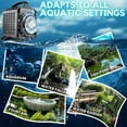 thumbnail image 6 of Pond Pump Submersible (1400GPH) Adjustable Flow Inline Aquarium Fountain Waterfall Koi Fish Salt Fresh Water Filter with Set of Outlet Adapter, 6 of 8